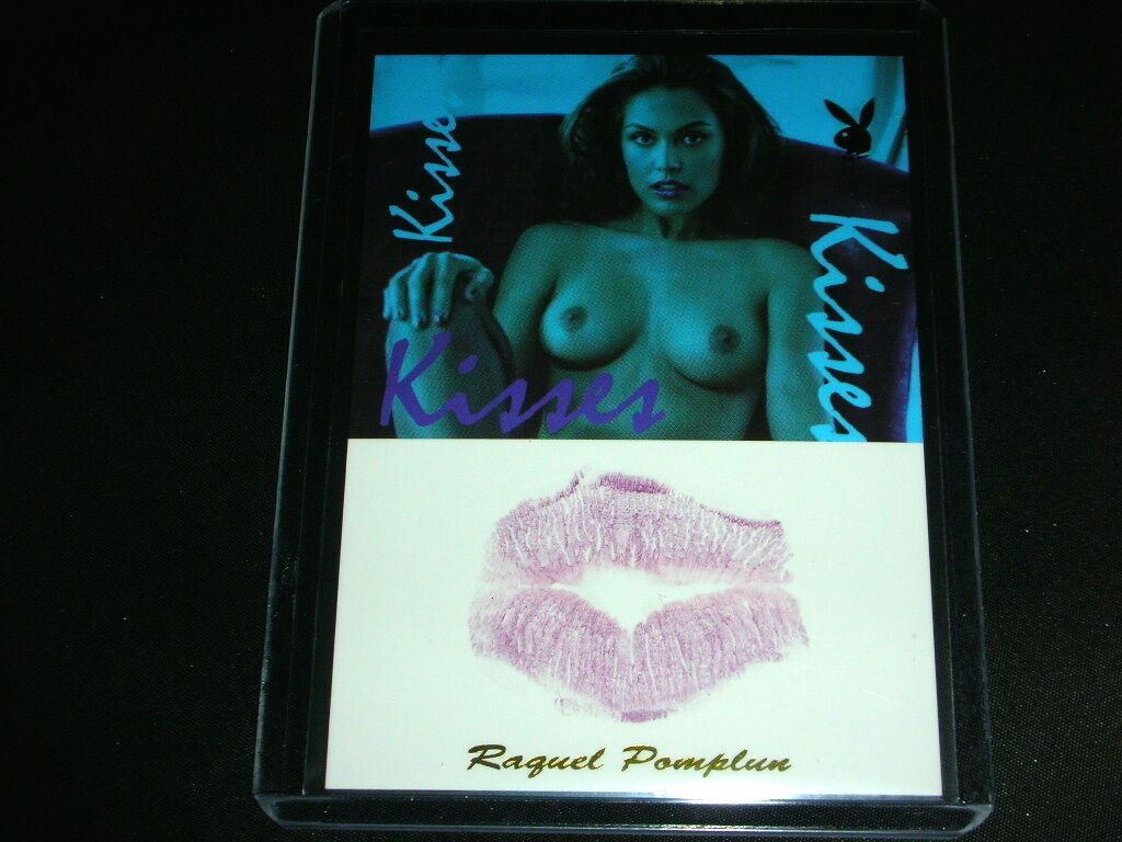 Playboy Sexy Lingerie Raquel Pomplun Spotlight Kiss Card