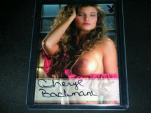 Load image into Gallery viewer, Playboy Sexy Vixens Cheryl Bachman Pink Foil Auto Card
