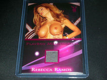 Load image into Gallery viewer, Playboy Sexy Vixens Rebecca Ramos Pink Foil Memorabilia Card
