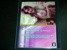 Load image into Gallery viewer, Playboy BBR Marilyn Lange Memorabilia Card
