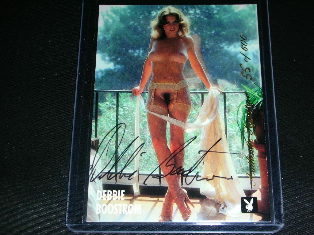 Playboy Chromium Covers 3 Debbie Boostrom Auto Card ... RIP