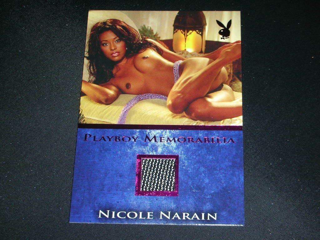Playboy Bare Assets Nicole Narain Pink Foil Memorabilia Card