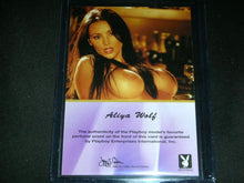 Load image into Gallery viewer, Playboy Centerfold Update 4 Aliya Wolf Memorabilia Card
