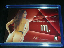 Load image into Gallery viewer, Playboy Centerfold Update 7 Raquel Pomplun Platinum Foil Spotlight Birthstone Ca
