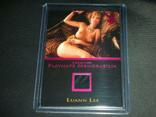 Load image into Gallery viewer, Playboy Barefoot Beauties Luann Lee Pink Foil Archived Memorabilia Card
