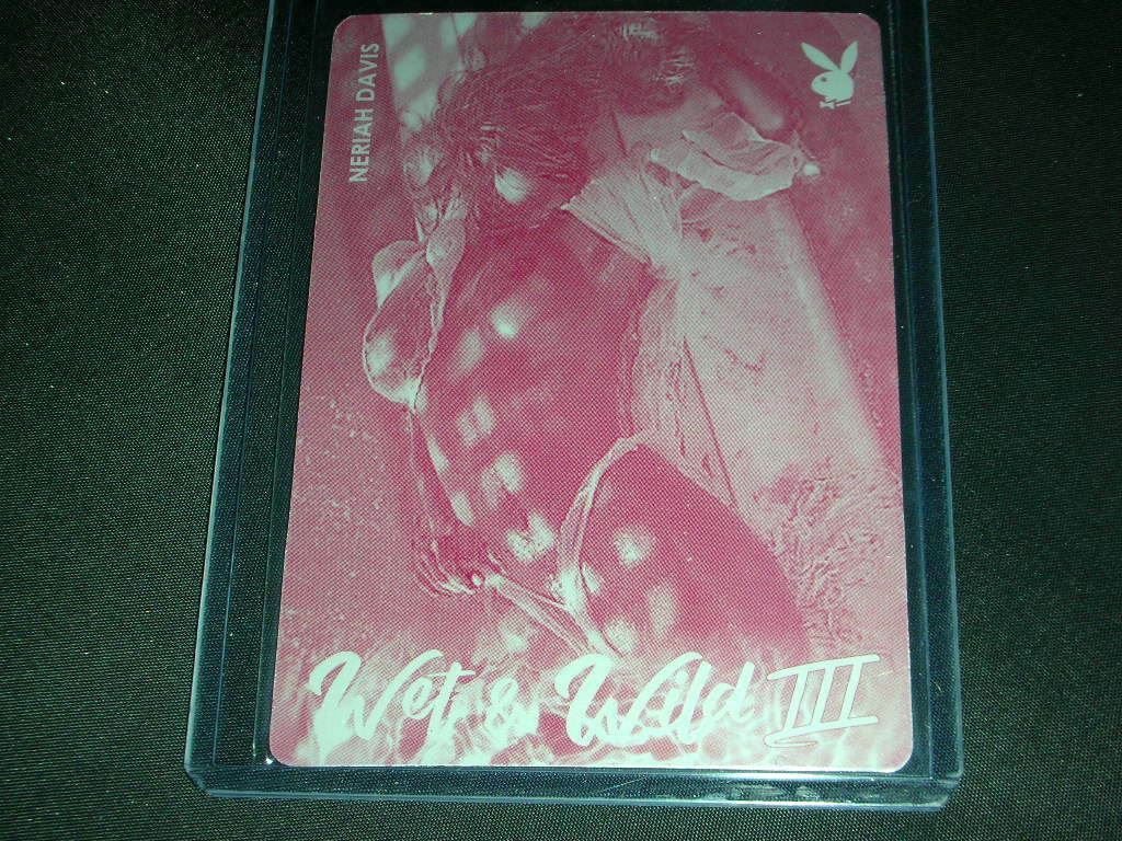 Playboy Wet & Wild 3 Neriah Davis Plate Card