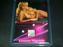 Load image into Gallery viewer, Playboy Sexy Vixens Lindsay Wagner Pink Foil Memorabilia Card
