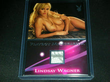 Load image into Gallery viewer, Playboy Sexy Vixens Lindsay Wagner Platinum Foil Memorabilia Card
