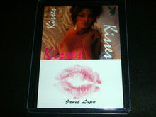 Load image into Gallery viewer, Playboy Sexy Vixens Janet Lupo Platinum Foil Kiss Card
