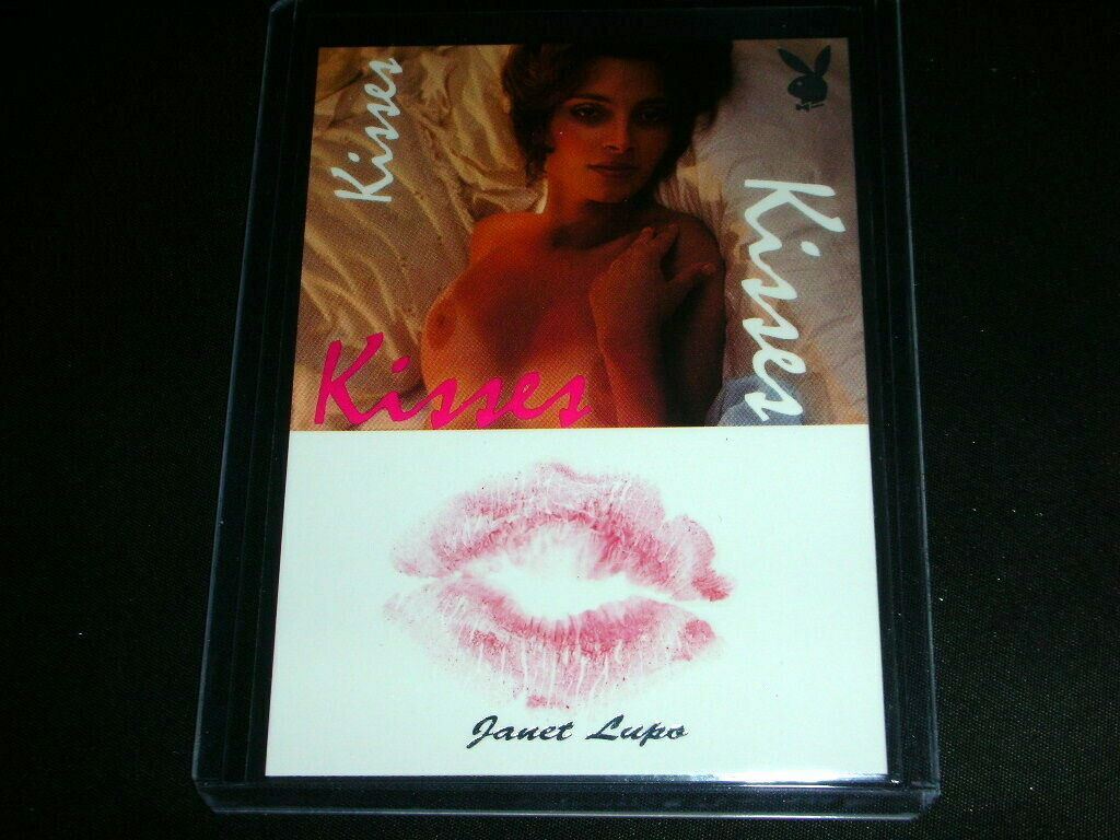 Playboy Sexy Vixens Janet Lupo Platinum Foil Kiss Card