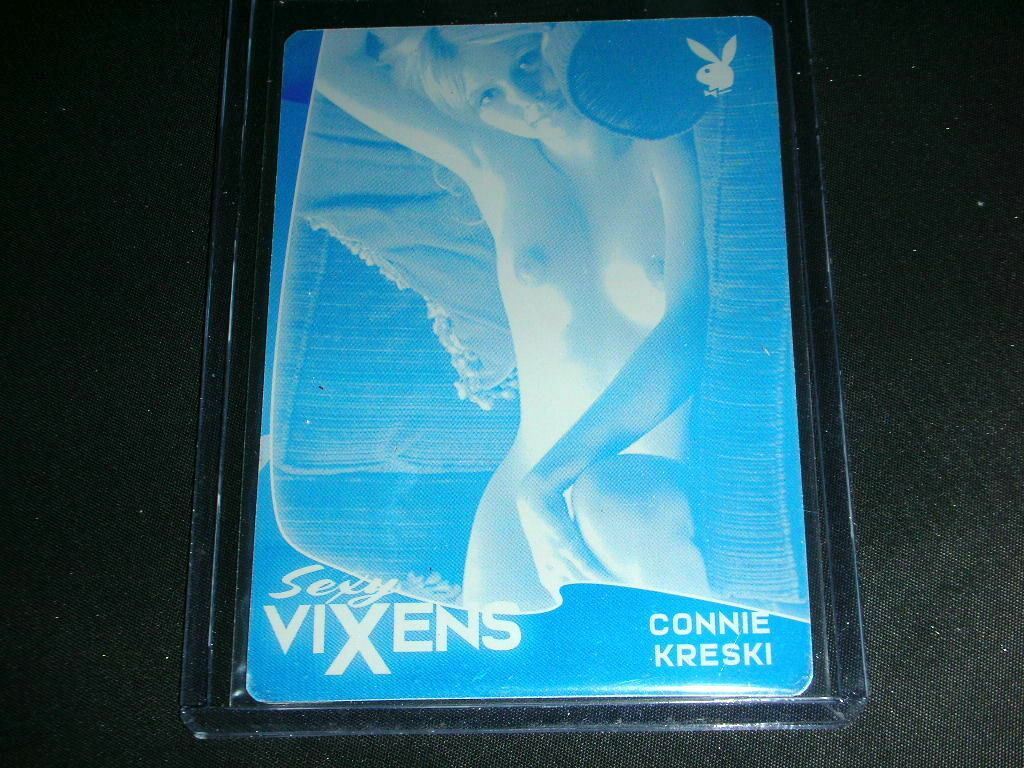 Playboy Sexy Vixens Connie Kreski Press Plate Card