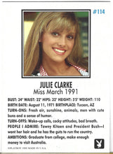 Load image into Gallery viewer, Playboy Centerfolds March Edition Julie Clarke Card #114
