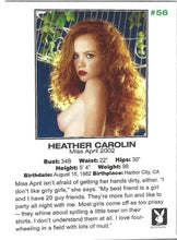 Load image into Gallery viewer, Playboy Centerfold Update 3 (2000 - 2002) Heather Carolin Card #56

