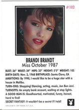 Load image into Gallery viewer, Playboy October Edition Brandi Brandt Card #102
