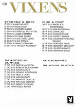 Load image into Gallery viewer, Playboy Vixens Red Foil #100 Checklist Serial Numbered #80/200
