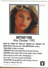 Load image into Gallery viewer, Playboy October Edition Brittany York Card #111
