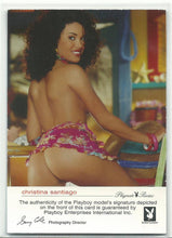 Load image into Gallery viewer, Playboy Playmate Review Christina Santiago Red Foil Autograph Card
