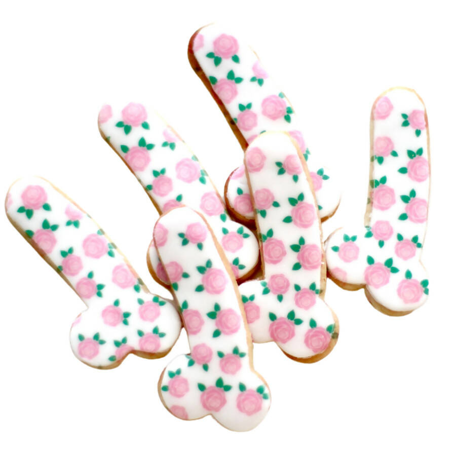 Rose Floral Pecker Popper Cookies