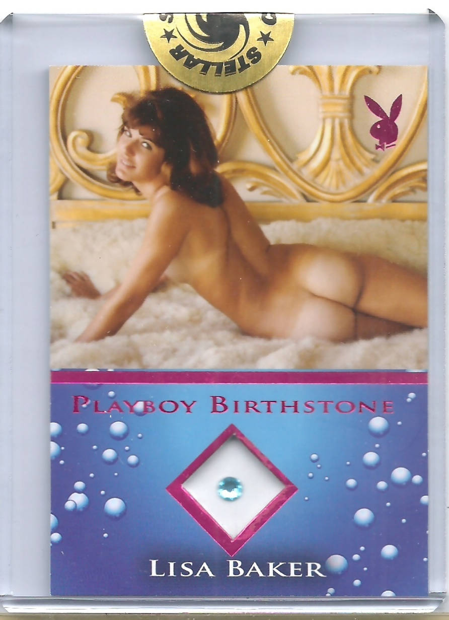 Playboy Bathing Beauties Playmate Birthstone Lisa Baker Pink Foil Insert Card