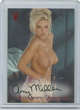 Load image into Gallery viewer, Playboy Playmates of the Year Amy Miller Cyber Girls Red Foil Autograph Card
