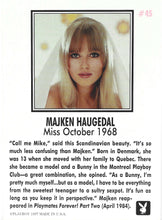 Load image into Gallery viewer, Playboy October Edition Majken Haugedal Card #45
