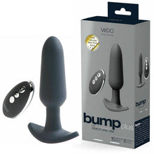 Load image into Gallery viewer, VeDO BUMP PLUS Rechargeable Anal Vibe with Remote Control - Just Black
