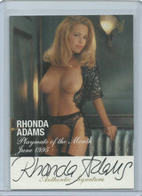 Load image into Gallery viewer, Playboy Centerfold Update 94-96 Rhonda Adams Gold Foil Autograph Card
