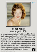 Load image into Gallery viewer, Playboy August Edition #15 Myrna Weber
