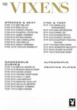 Load image into Gallery viewer, Playboy Vixens Red Foil #100 Checklist Serial Numbered #148/200

