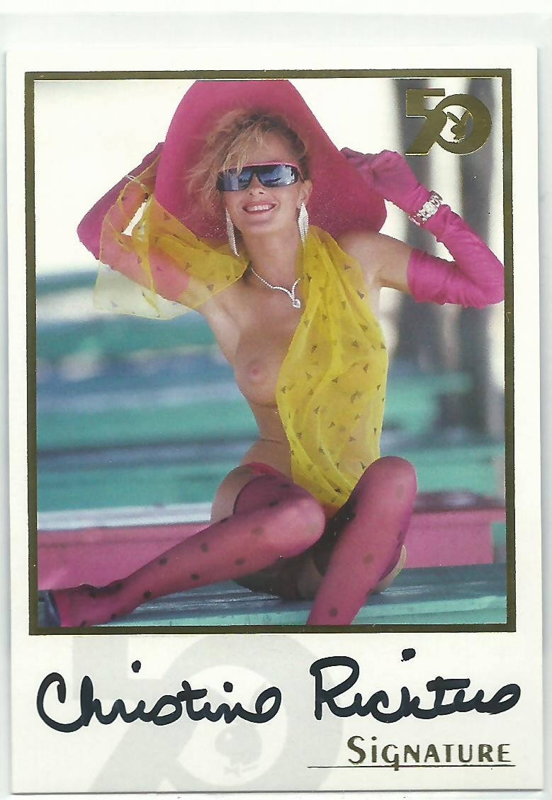 Playboy 50th Anniversary Christine Richters Gold Foil Autograph Card