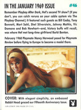 Load image into Gallery viewer, Playboy January Edition Cover Nancy Harwood Card #46
