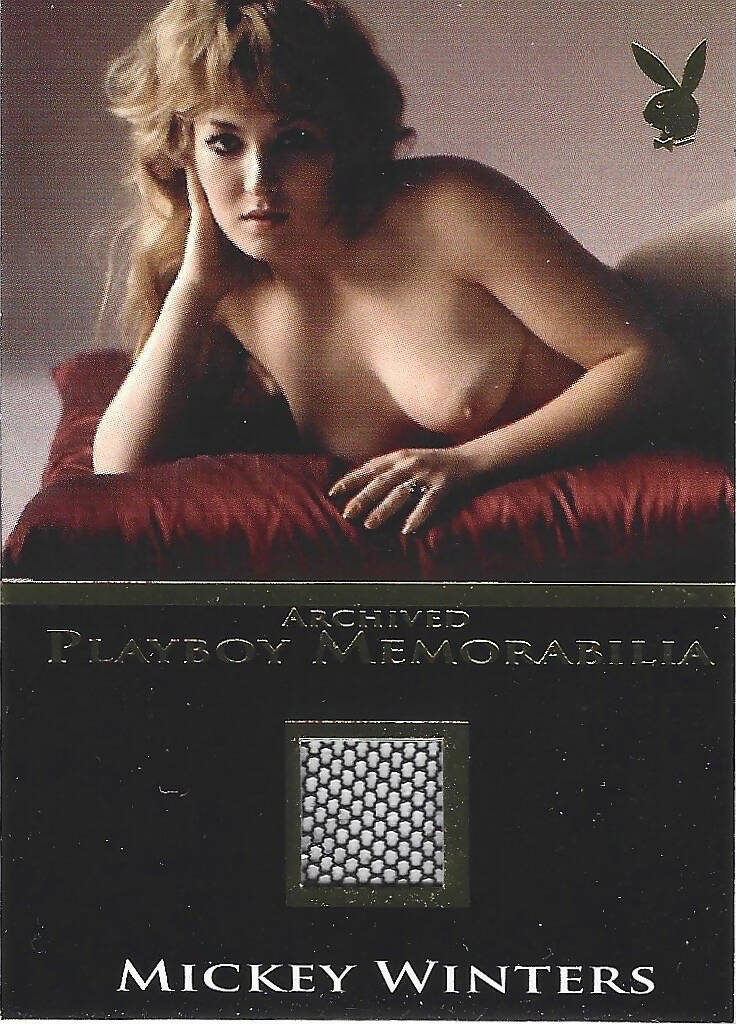 Playboy's Sexy and Sassy Mickey Winters Gold Foil Archived Memorabilia Card