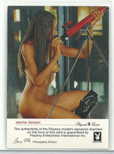 Load image into Gallery viewer, Playboy Playmate Review Serria Tawan Gold Foil Autograph Card
