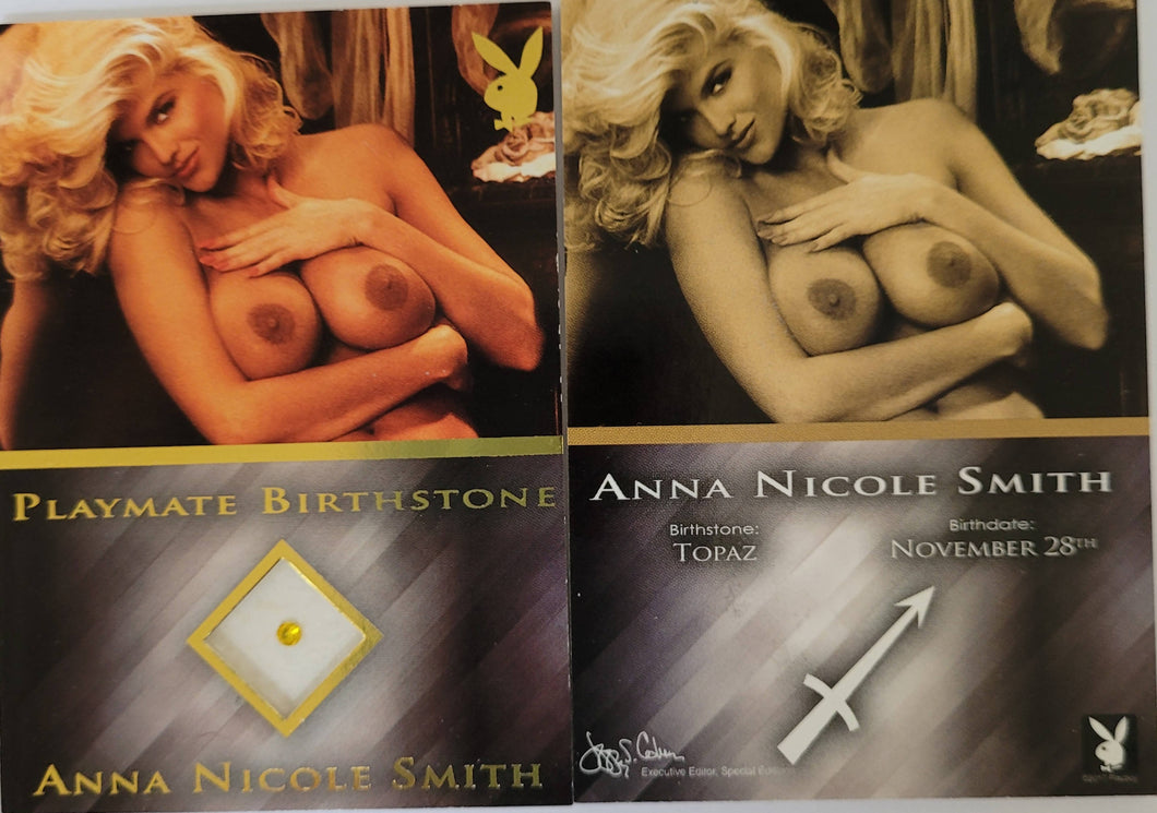PLAYBOY'S BLONDES, BRUNETTES & REDHEADS GOLD BIRTHSTONE ANNA NICOLE SMITH
