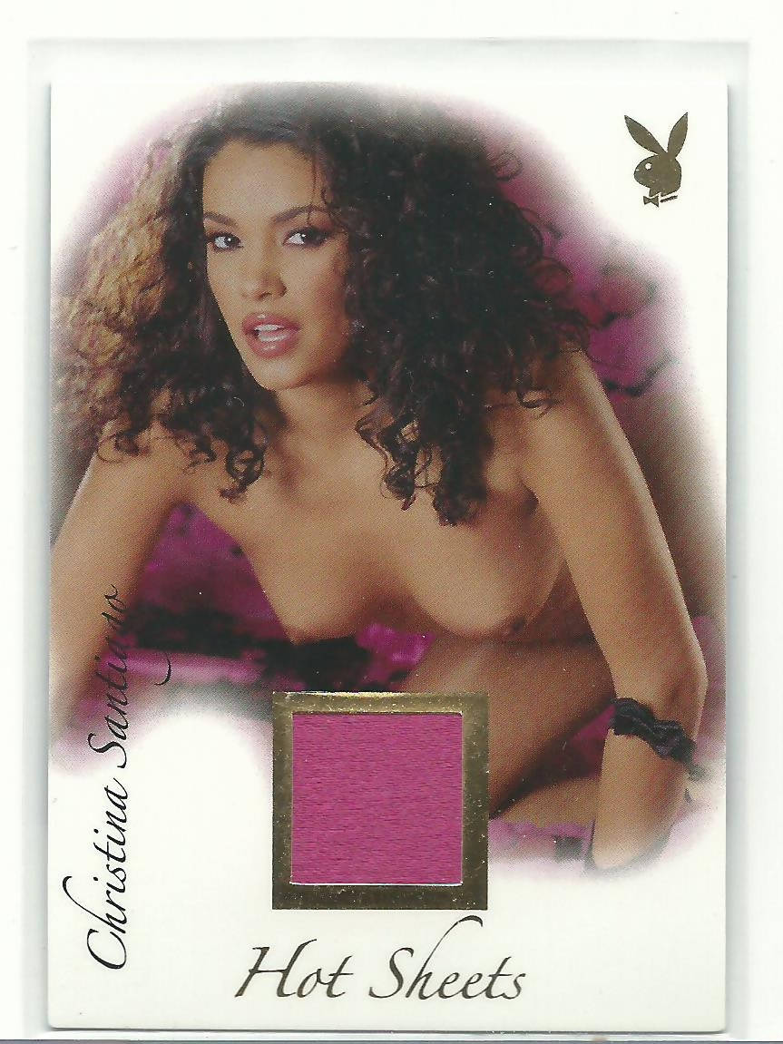 Playboy Playmates In Bed Christina Santiago Hot Sheets Memorabilia Card