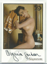 Load image into Gallery viewer, Playboy 50th Anniversary Virginia Gordon Gold Foil Autograph Card
