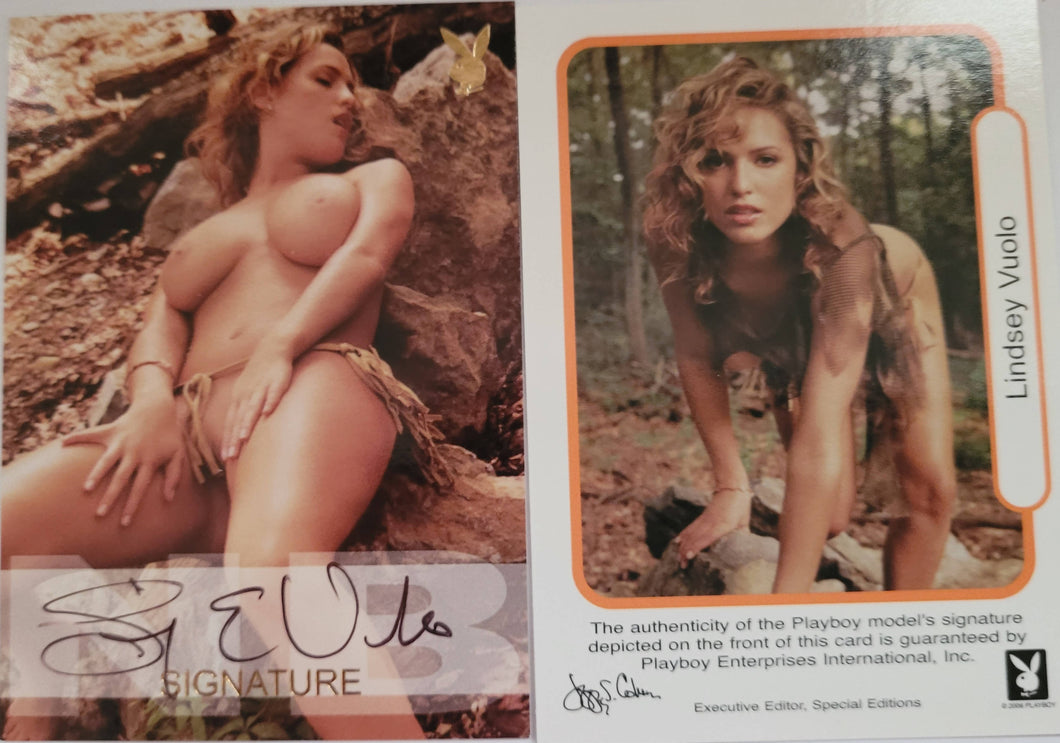 PLAYBOY'S NATURAL BEAUTIES GOLD AUTOGRAPH LINDSEY VUOLO