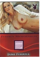 Load image into Gallery viewer, Playboy&#39;s Hard Bodies Jami Ferrell Pink Foil Memorabilia Card
