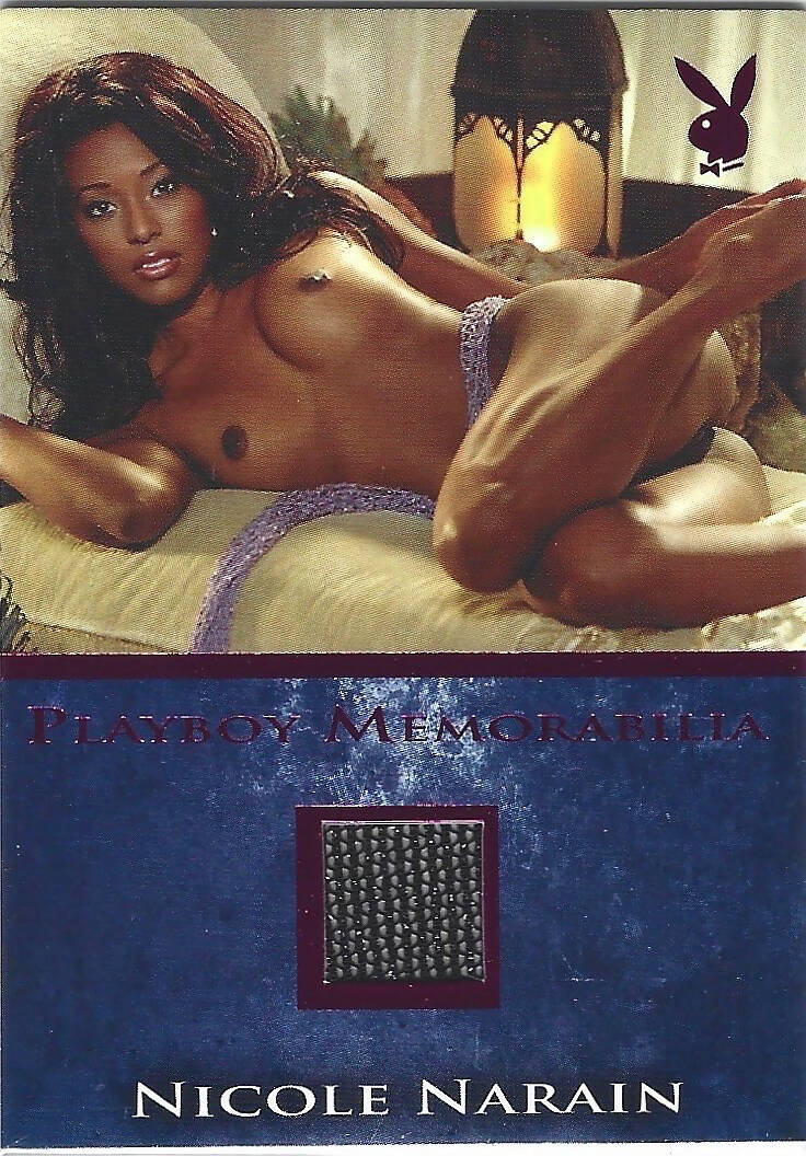 Playboy's Bare Assets Nicole Narain Pink Foil Memorabilla Card