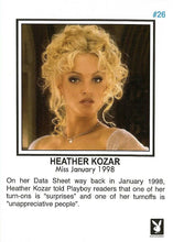 Load image into Gallery viewer, Playboy Centerfold Collector Cards 1997 Thru 1999 #26 Heather Kozar
