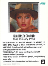 Load image into Gallery viewer, Playboy January Edition Kimberley Conrad Card #105
