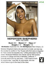 Load image into Gallery viewer, Playboy Centerfold Collector Cards 2000 Thru 2002 #14 Neferteri Shepherd
