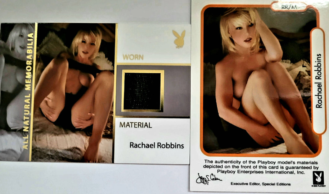PLAYBOY'S NATURAL BEAUTIES ALL NATURAL MEMORABILIA WORN MATERIAL RACHAEL ROBBINS