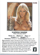 Load image into Gallery viewer, Playboy Centerfold Update 7 (2012-2016) Karina Marie # 26
