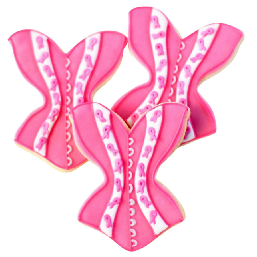 Breast Cancer Corset Cookies