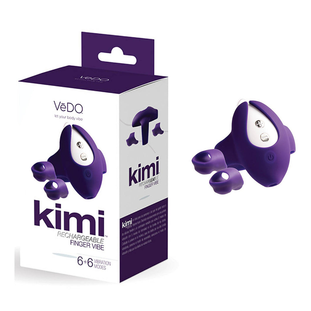 VeDO KIMI Rechargeable Finger Vibe with Remote Control - Deep Purple