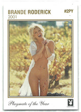 Load image into Gallery viewer, Playboy Centerfold Update 1 (1994 - 1996) Playmate of the Year Brande Roderick Gold Foil Card #2PY
