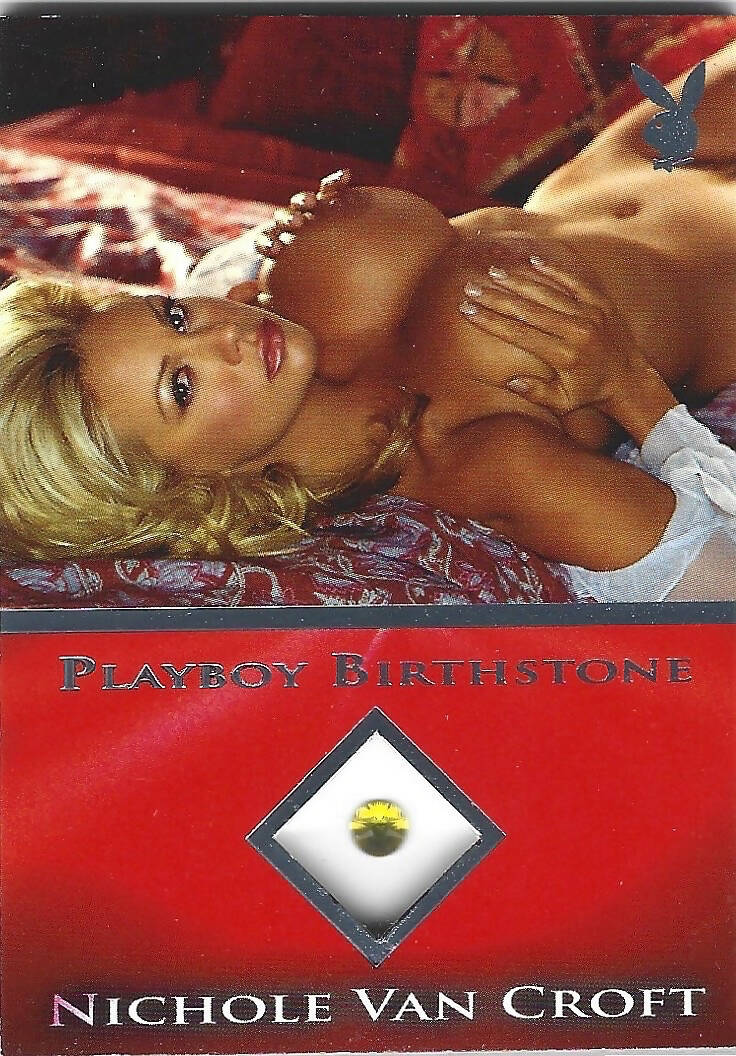 Playboy's Hard Bodies Nichole Van Croft Platinum Foil Birthstone Card
