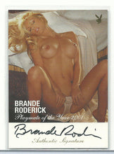 Load image into Gallery viewer, Playboy Centerfold Update 94-96 Brande Roderick Gold Foil Autograph Card
