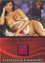 Load image into Gallery viewer, Playboy&#39;s Hard Bodies Stephanie Larimore Pink Foil Memorabilia Card
